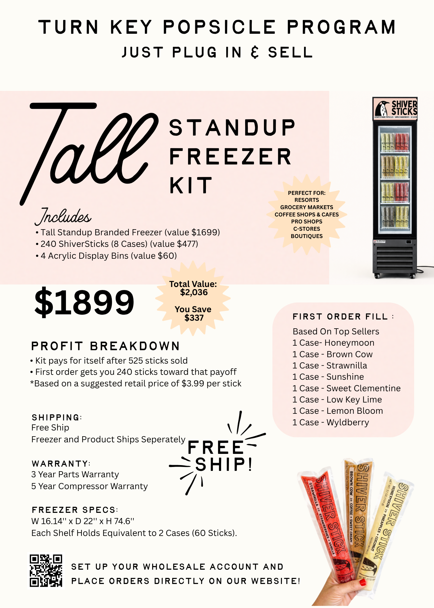 Tall Freezer Kit + FREE SHIP