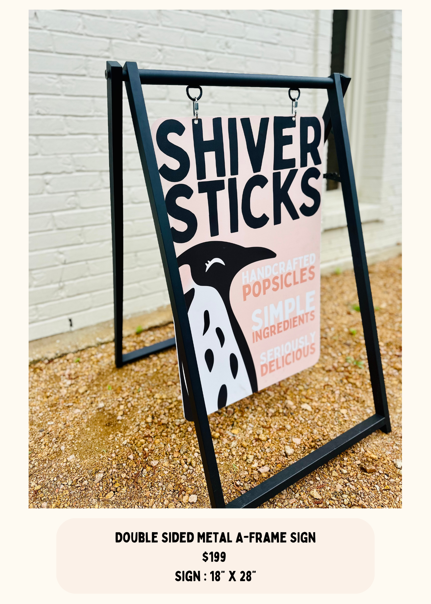 Double Sided Metal A-Frame Sign