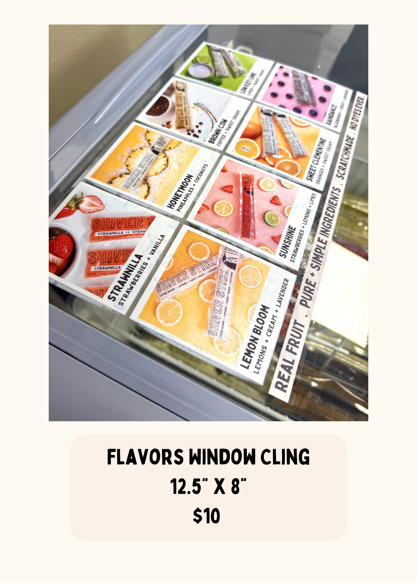 Flavor Window Cling