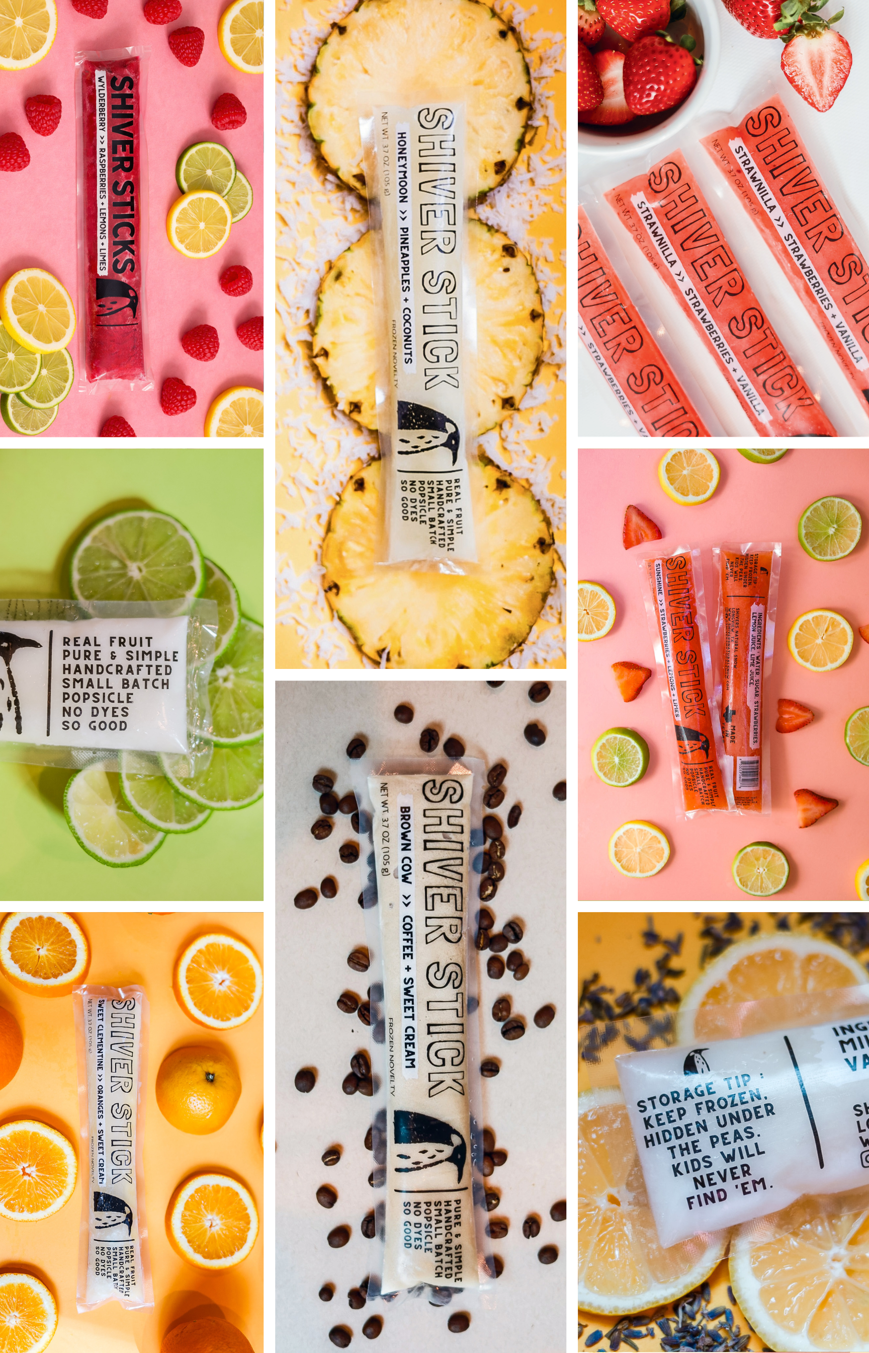 ShiverSticks flavors decal – in-store display signage